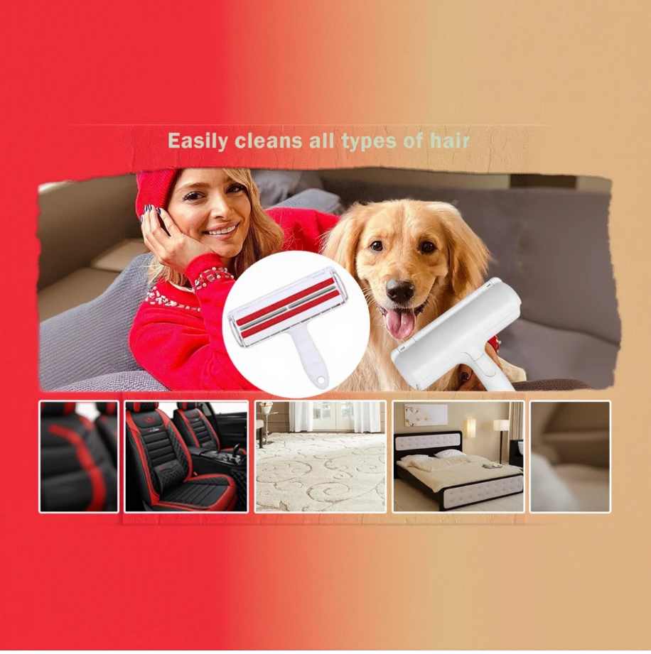 2025 update Pet Hair Remover, Washable Lint Roller for Pet Hair on Furniture Sofa Clothes ，Reuse Remove Portable  Removal Tool